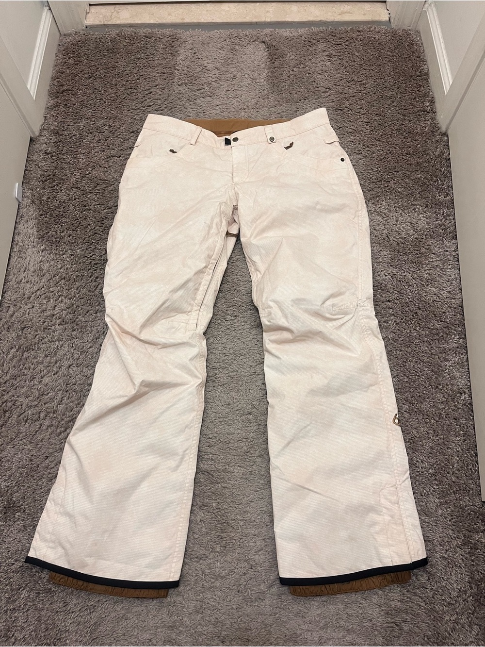 686 Women's Light Beige Flare Snow Pants